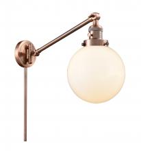 Innovations Lighting 237-AC-G201-8 - Beacon - 1 Light - 8 inch - Antique Copper - Swing Arm