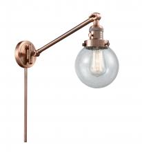Innovations Lighting 237-AC-G204-6 - Beacon - 1 Light - 6 inch - Antique Copper - Swing Arm