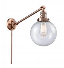 Innovations Lighting 237-AC-G204-8 - Beacon - 1 Light - 8 inch - Antique Copper - Swing Arm