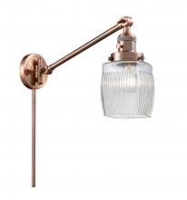 Innovations Lighting 237-AC-G302 - Colton - 1 Light - 8 inch - Antique Copper - Swing Arm
