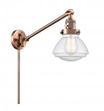 Innovations Lighting 237-AC-G324 - Olean - 1 Light - 9 inch - Antique Copper - Swing Arm