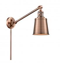 Innovations Lighting 237-AC-M9-AC - Addison - 1 Light - 8 inch - Antique Copper - Swing Arm