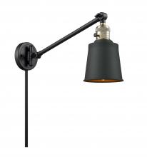 Innovations Lighting 237-BAB-M9-BK - Addison - 1 Light - 8 inch - Black Antique Brass - Swing Arm