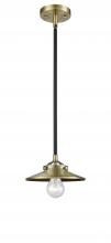 Innovations Lighting 284-1S-BAB-M4-AB - Railroad - 1 Light - 8 inch - Black Antique Brass - Stem hung - Mini Pendant