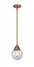Innovations Lighting 288-1S-AC-G204-6 - Beacon - 1 Light - 6 inch - Antique Copper - Cord hung - Mini Pendant