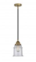 Innovations Lighting 288-1S-BAB-G184 - Canton - 1 Light - 6 inch - Black Antique Brass - Cord hung - Mini Pendant