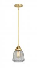 Innovations Lighting 288-1S-SG-G142 - Chatham - 1 Light - 7 inch - Satin Gold - Cord hung - Mini Pendant