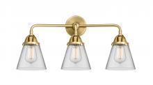 Innovations Lighting 288-3W-SG-G62 - Cone - 3 Light - 24 inch - Satin Gold - Bath Vanity Light