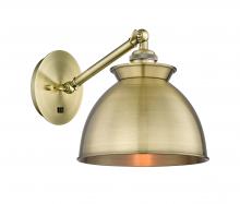 Innovations Lighting 317-1W-AB-M14-AB - Adirondack - 1 Light - 8 inch - Antique Brass - Sconce