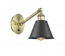Innovations Lighting 317-1W-AB-M8-BK - Smithfield - 1 Light - 7 inch - Antique Brass - Sconce