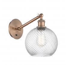 Innovations Lighting 317-1W-AC-G1214-8 - Twisted Swirl 1 Light Sconce part of the Ballston Collection