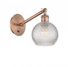 Innovations Lighting 317-1W-AC-G122C-6CL - Athens - 1 Light - 6 inch - Antique Copper - Sconce