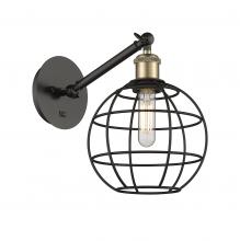 Innovations Lighting 317-1W-BAB-CE-8-BK - Lake Placid - 1 Light - 8 inch - Black Antique Brass - Adjustable Sconce
