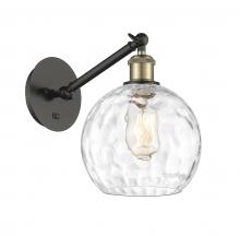 Innovations Lighting 317-1W-BAB-G1215-8 - Athens Water Glass - 1 Light - 8 inch - Black Antique Brass - Sconce