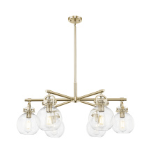 Innovations Lighting 410-6CR-CB-G410-7CL - Newton Sphere - 6 Light - 26 inch - Champagne Bronze - Chandelier