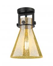 Innovations Lighting 411-1F-BK-G411-8ME - Newton Cone - 1 Light - 8 inch - Matte Black - Flush Mount