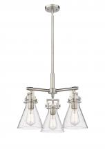 Innovations Lighting 411-3CR-SN-G411-7SDY - Newton Cone - 3 Light - 21 inch - Satin Nickel - Pendant