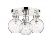 Innovations Lighting 411-3F-PN-G410-7SDY - Newton Sphere - 3 Light - 18 inch - Polished Nickel - Semi-Flush Mount