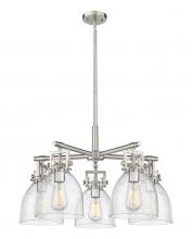 Innovations Lighting 411-5CR-SN-G412-7SDY - Newton Bell - 5 Light - 26 inch - Satin Nickel - Chandelier
