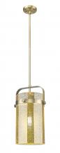 Innovations Lighting 413-1SM-BB-G413-1S-8ME - Pilaster - 1 Light - 8 inch Glass - Brushed Brass - Pendant