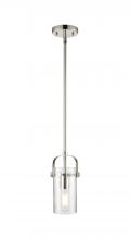 Innovations Lighting 423-1S-PN-G423-7SDY - Pilaster II Cylinder - 1 Light - 7 inch Long Glass - Polished Nickel - Pendant