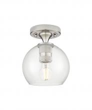 Innovations Lighting 434-1F-SN-G122-6 - Crown Point - 1 Light - 6 inch - Satin Nickel - Flush Mount