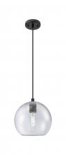 Innovations Lighting 434-1P-BK-G124-8 - Crown Point - 1 Light - 8 inch - Matte Black - Pendant