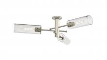 Innovations Lighting 434-3F-PN-G434-12SDY - Crown Point - 3 Light - 34 inch - Polished Nickel - Semi-Flush Mount