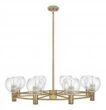 Innovations Lighting 434-8CR-BB-G124-6 - Crown Point - 8 Light - 36 inch - Brushed Brass - Chandelier