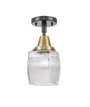 Innovations Lighting 447-1C-BAB-G302 - Colton - 1 Light - 6 inch - Black Antique Brass - Semi-Flush Mount