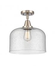 Innovations Lighting 447-1C-SN-G74-L - Bell - 1 Light - 12 inch - Brushed Satin Nickel - Semi-Flush Mount