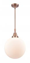 Innovations Lighting 447-1S-AC-G201-12 - Beacon - 1 Light - 12 inch - Antique Copper - Mini Pendant