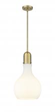Innovations Lighting 492-1S-BB-G581-12 - Amherst - 1 Light - 12 inch - Brushed Brass - Cord hung - Mini Pendant