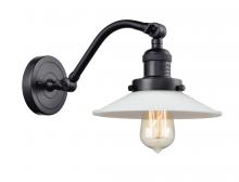 Innovations Lighting 515-1W-BK-G1 - Halophane - 1 Light - 9 inch - Matte Black - Adjustable Sconce
