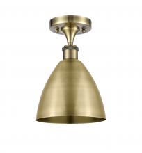 Innovations Lighting 516-1C-AB-MBD-75-AB - Bristol - 1 Light - 8 inch - Antique Brass - Semi-Flush Mount