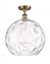 Innovations Lighting 516-1C-BB-G1215-14 - Athens Water Glass - 1 Light - 13 inch - Brushed Brass - Semi-Flush Mount