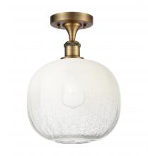 Innovations Lighting 516-1C-BB-G481-10OP - Brookhaven Sphere - 1 Light - 11 inch - Brushed Brass - Semi-Flush Mount
