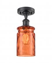 Innovations Lighting 516-1C-BK-G352-TUR - Candor 1 Light Semi-Flush Mount