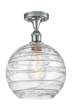 Innovations Lighting 516-1C-PC-G1213-10CL - Athens Deco Swirl - 1 Light - 10 inch - Polished Chrome - Semi-Flush Mount
