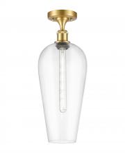 Innovations Lighting 516-1C-SG-G456-8CL - Chelsea - 1 Light - 8 inch - Satin Gold - Semi-Flush Mount