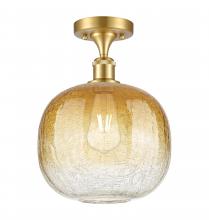 Innovations Lighting 516-1C-SG-G481-10AM - Brookhaven Sphere - 1 Light - 11 inch - Satin Gold - Semi-Flush Mount