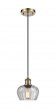 Innovations Lighting 516-1P-AB-G92 - Fenton - 1 Light - 7 inch - Antique Brass - Cord hung - Mini Pendant