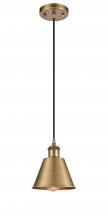 Innovations Lighting 516-1P-BB-M8 - Smithfield - 1 Light - 7 inch - Brushed Brass - Cord hung - Mini Pendant