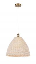 Innovations Lighting 516-1P-BB-NBD-16-NAT - Bristol Natural - 1 Light - 6 inch - Brushed Brass - Cord hung - Mini Pendant