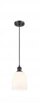 Innovations Lighting 516-1P-BK-G558-6GWH - Bella - 1 Light - 6 inch - Matte Black - Cord hung - Mini Pendant