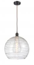 Innovations Lighting 516-1P-OB-G1213-14 - Athens Deco Swirl - 1 Light - 14 inch - Oil Rubbed Bronze - Cord hung - Pendant