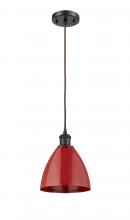 Innovations Lighting 516-1P-OB-MBD-75-RD - Plymouth - 1 Light - 8 inch - Oil Rubbed Bronze - Cord hung - Mini Pendant