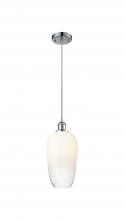 Innovations Lighting 516-1P-PC-G484-7OP - Brookhaven Flute - 1 Light - 7 inch - Polished Chrome - Cord hung - Mini Pendant