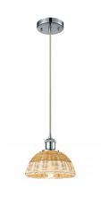 Innovations Lighting 516-1P-PC-NBD2-75-NAT - Bristol Natural II - 1 Light - 8 inch - Polished Chrome - Cord hung - Mini Pendant