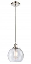 Innovations Lighting 516-1P-PN-G124 - Athens - 1 Light - 8 inch - Polished Nickel - Cord hung - Mini Pendant